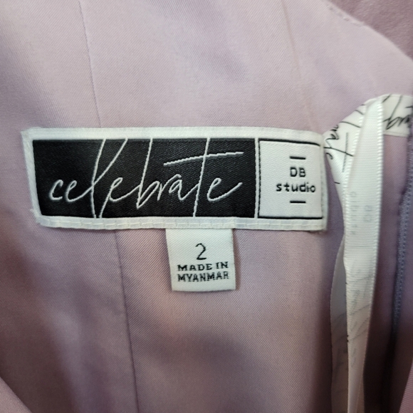 NWT Celebrate DB Studio Off The Shoulder A-line Prom Homecoming Lavender Size 2 - Picture 7 of 8